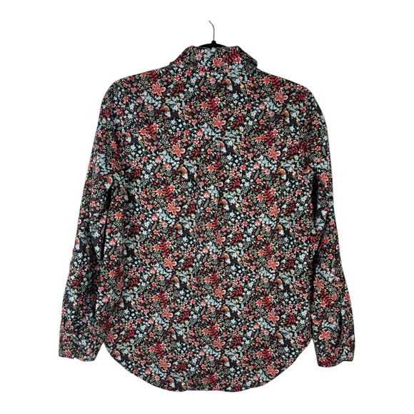 Anthropologie Maeve Sz 6 Floral Multicolor Button Down Long Sleeve CottonTop EUC - Picture 2 of 12